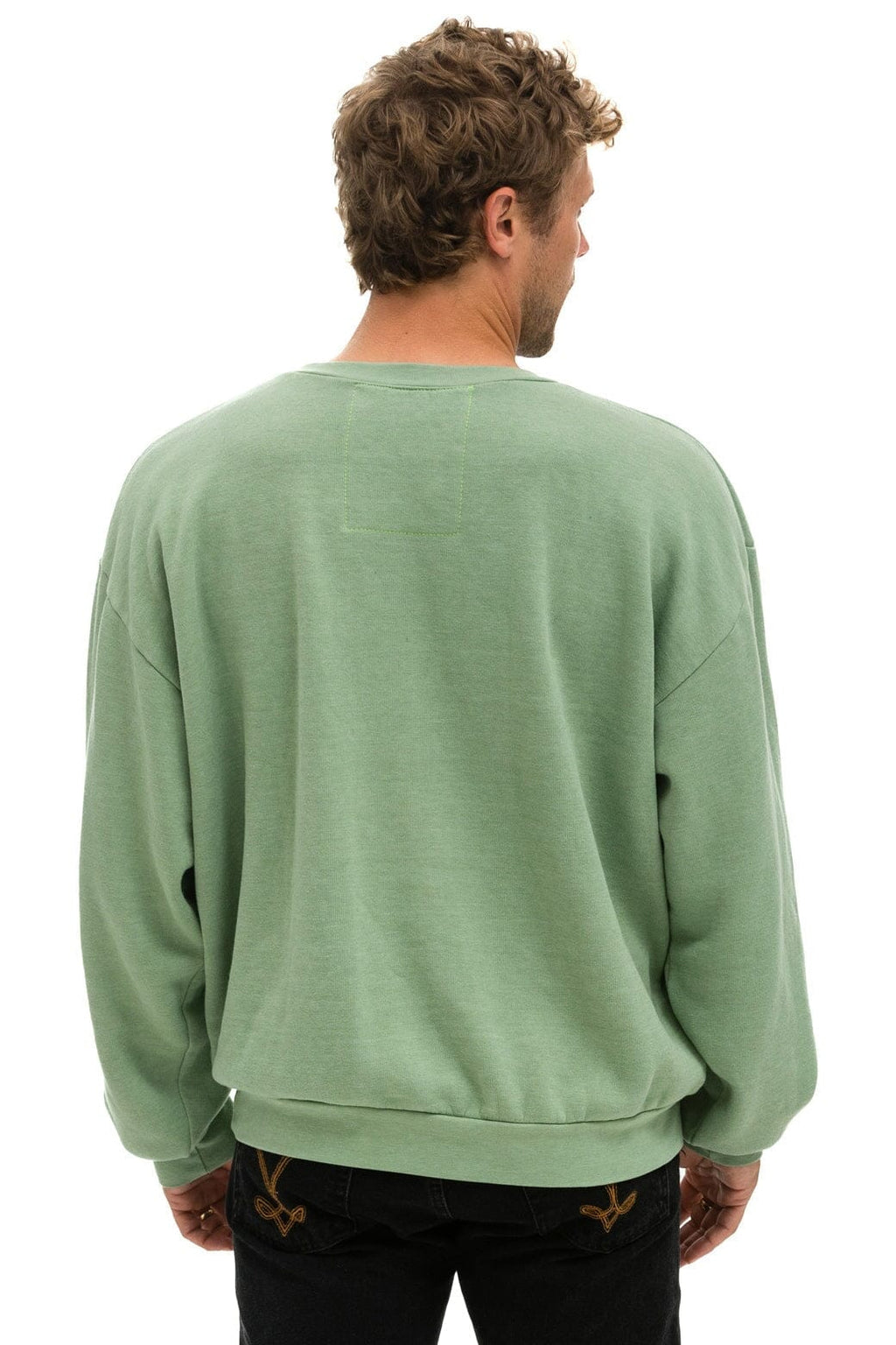 Classic LOGO STITCH RELAXED CREW SWEATSHIRT - SAGE