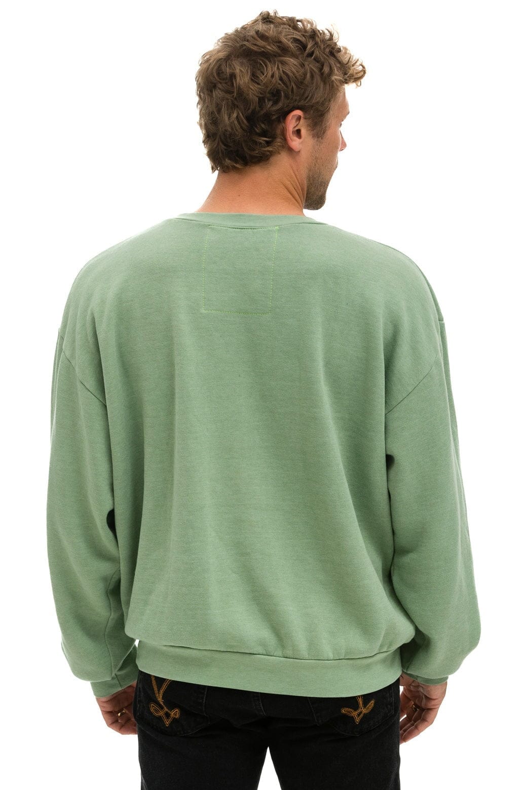 Classic LOGO STITCH RELAXED CREW SWEATSHIRT - SAGE