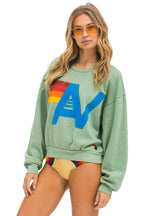 Classic LOGO STITCH RELAXED CREW SWEATSHIRT - SAGE