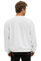 Classic LOGO STITCH RELAXED CREW SWEATSHIRT - WHITE