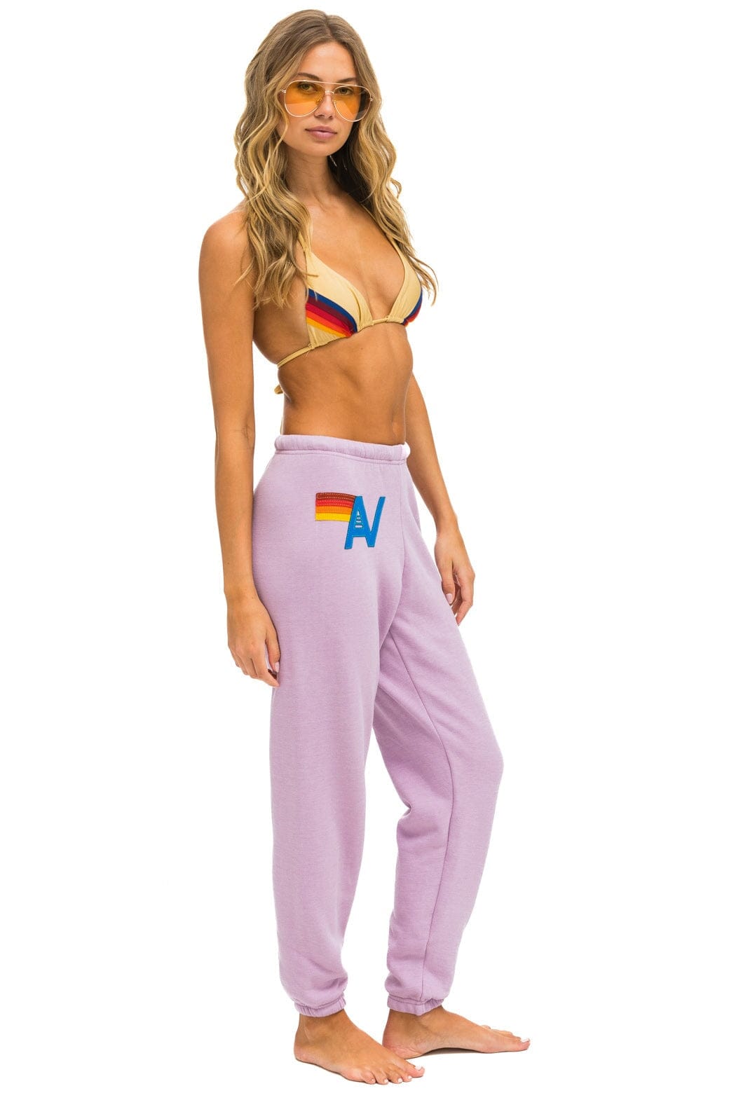 Classic LOGO STITCH SWEATPANTS - MAUVE