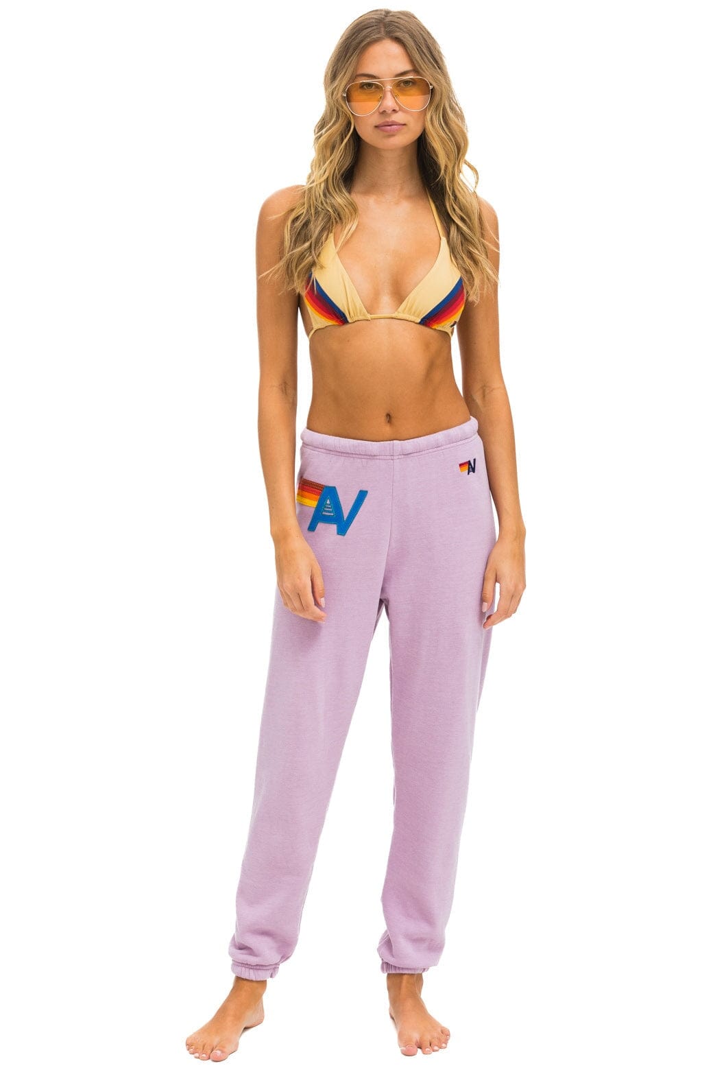 Classic LOGO STITCH SWEATPANTS - MAUVE