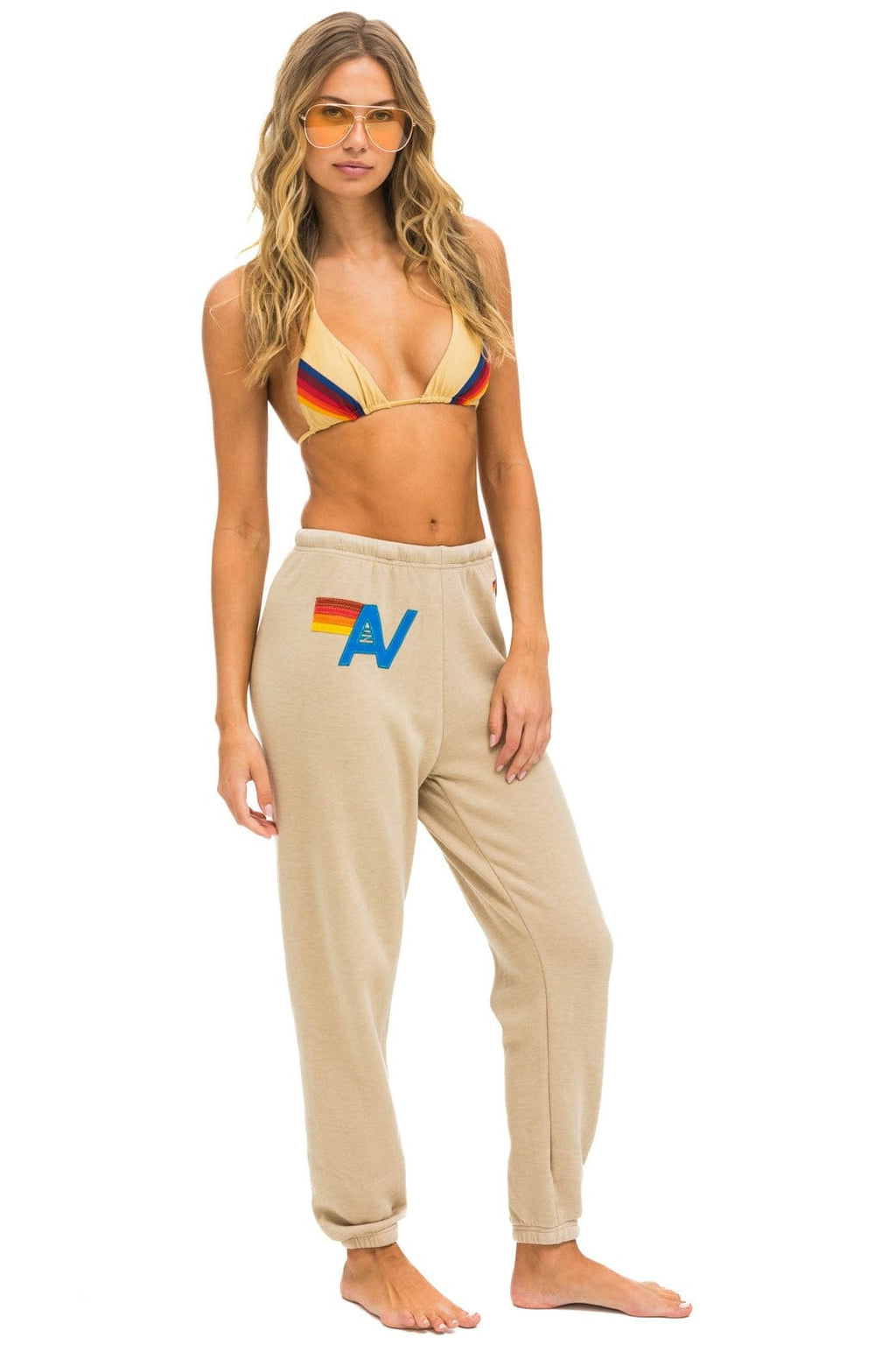 Classic LOGO STITCH SWEATPANTS - SAND