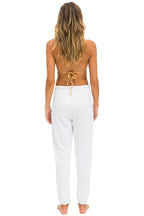 Classic LOGO STITCH SWEATPANTS - WHITE