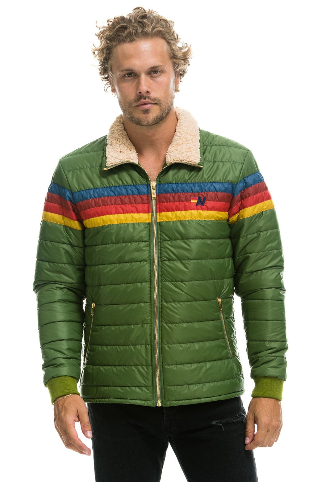 Classic 4 STRIPE JACKET - GARDEN GREEN
