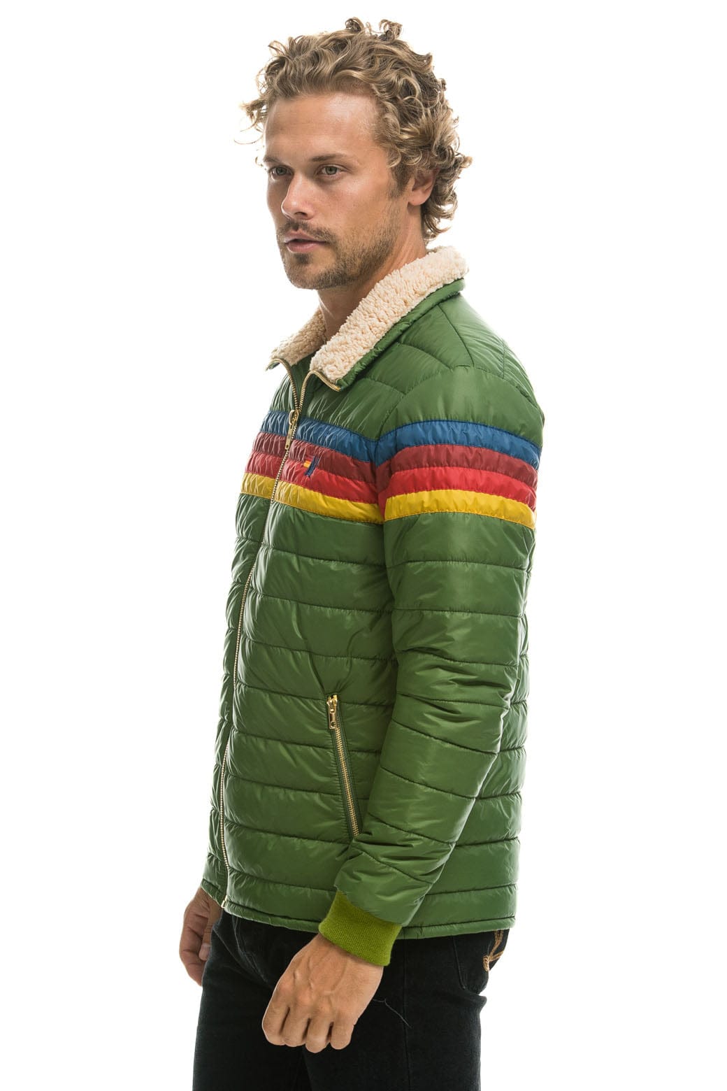 Classic 4 STRIPE JACKET - GARDEN GREEN