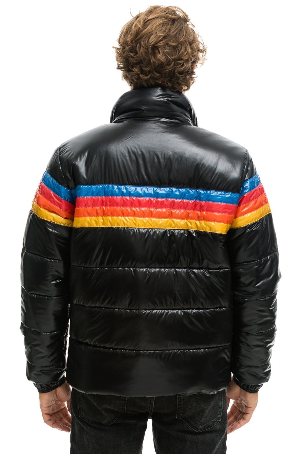 Classic 4 STRIPE LUXE TRAVELER JACKET - GLOSSY BLACK