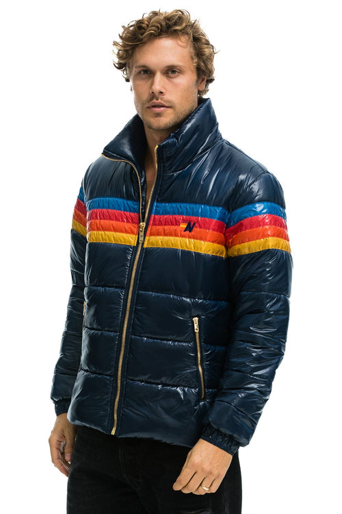 Classic 4 STRIPE LUXE TRAVELER JACKET - GLOSSY DEEP BLUE