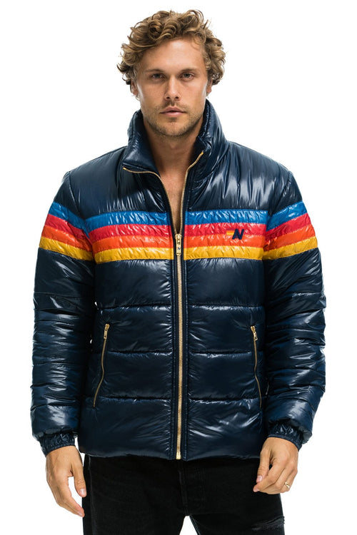 Classic 4 STRIPE LUXE TRAVELER JACKET - GLOSSY DEEP BLUE