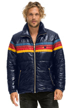 Classic 4 STRIPE LUXE TRAVELER JACKET - GLOSSY NAVY