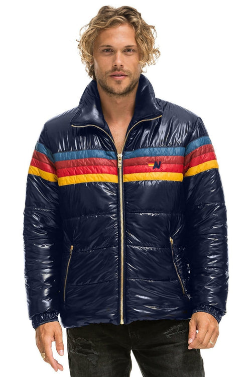 Classic 4 STRIPE LUXE TRAVELER JACKET - GLOSSY NAVY