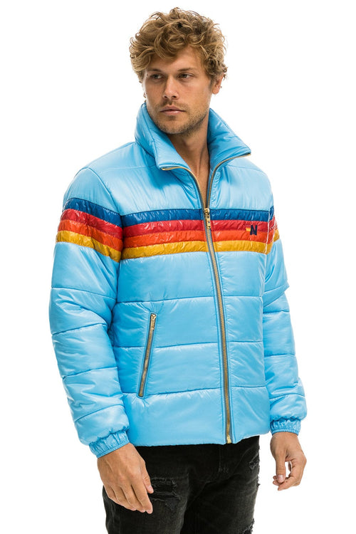 Classic 4 STRIPE LUXE TRAVELER JACKET - GLOSSY SKY