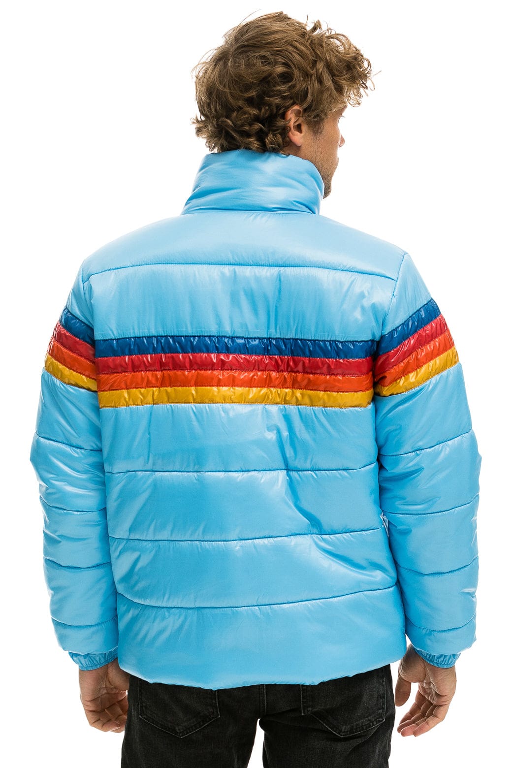 Classic 4 STRIPE LUXE TRAVELER JACKET - GLOSSY SKY