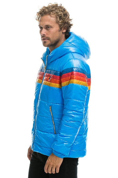Classic 4 STRIPE LUXE TREKKER JACKET - GLOSSY BLUE