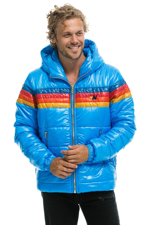 Classic 4 STRIPE LUXE TREKKER JACKET - GLOSSY BLUE