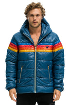 Classic 4 STRIPE LUXE TREKKER JACKET - GLOSSY DEEP BLUE