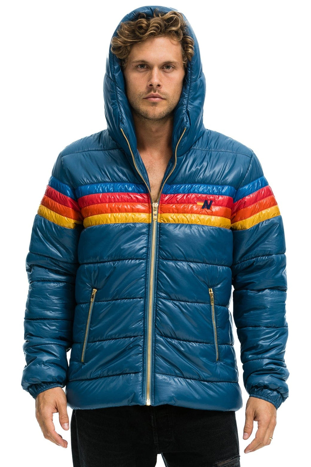 Classic 4 STRIPE LUXE TREKKER JACKET - GLOSSY DEEP BLUE