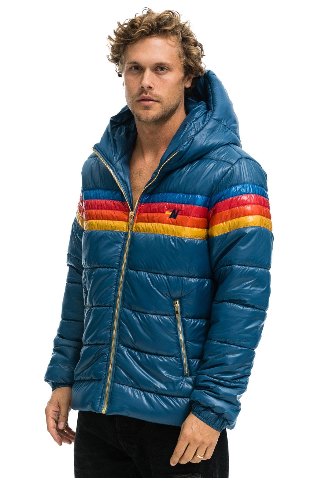 Classic 4 STRIPE LUXE TREKKER JACKET - GLOSSY DEEP BLUE