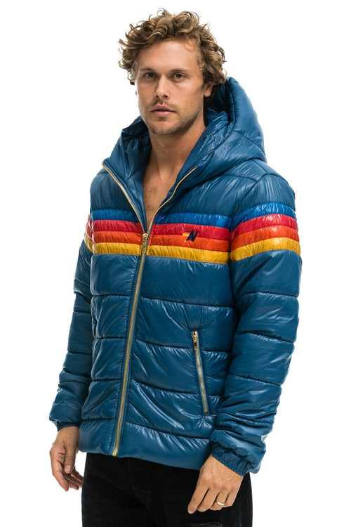 Classic 4 STRIPE LUXE TREKKER JACKET - GLOSSY DEEP BLUE