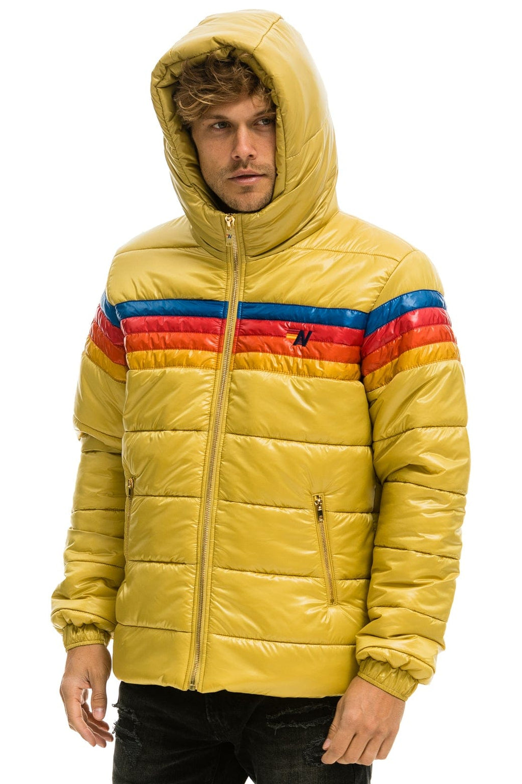 Classic 4 STRIPE LUXE TREKKER JACKET - GLOSSY KHAKI