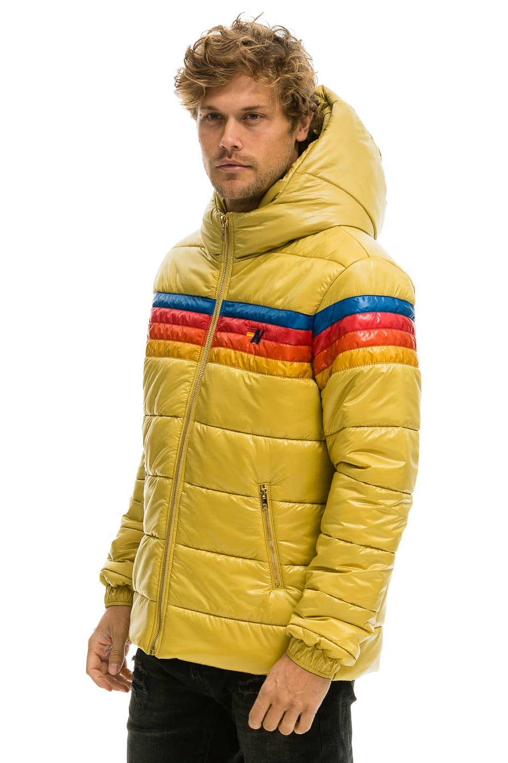 Classic 4 STRIPE LUXE TREKKER JACKET - GLOSSY KHAKI