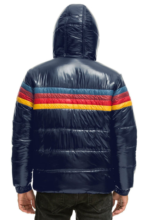 Classic 4 STRIPE LUXE TREKKER JACKET - GLOSSY NAVY
