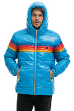 Classic 4 STRIPE LUXE TREKKER JACKET - GLOSSY OCEAN