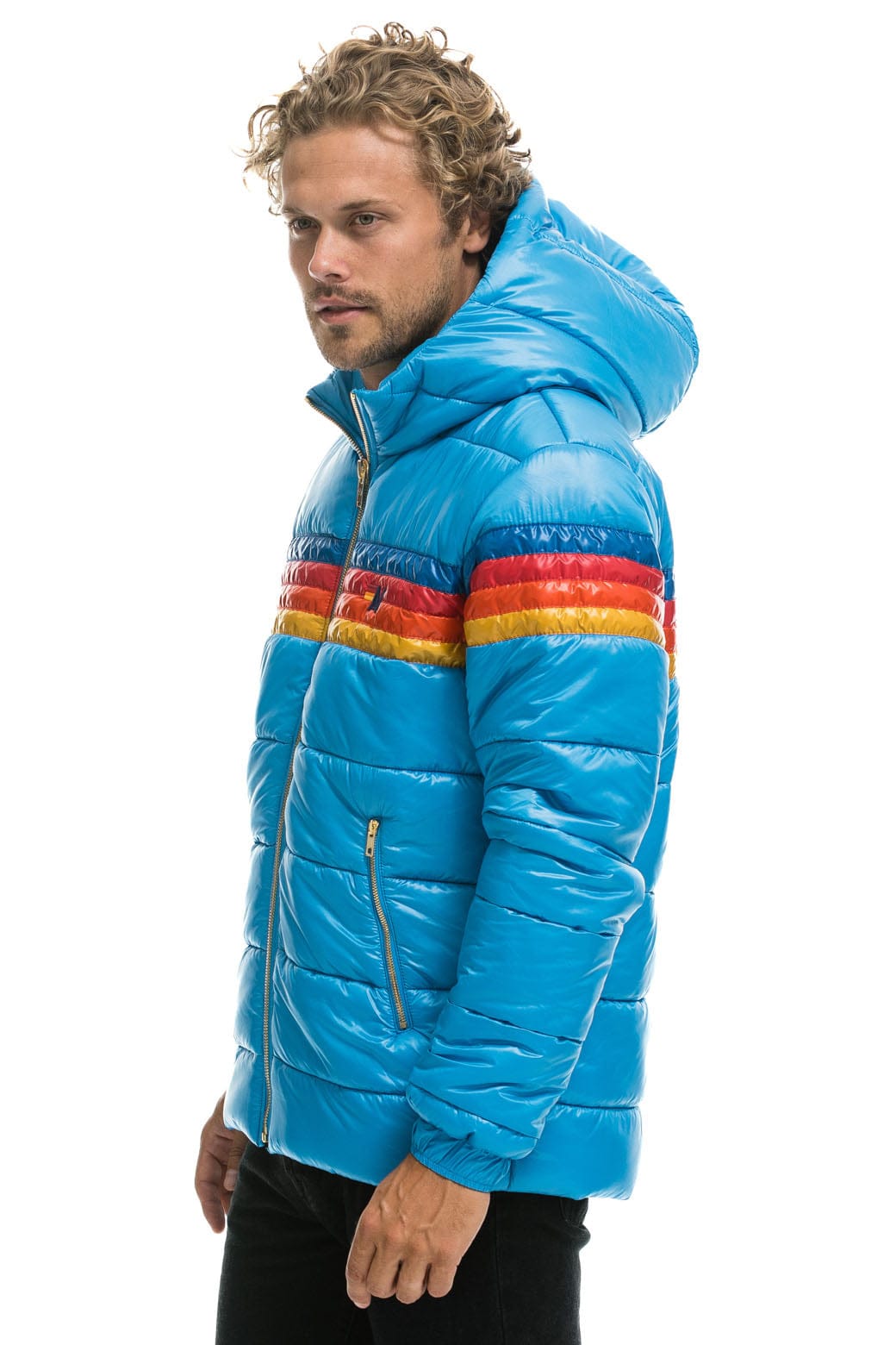 Classic 4 STRIPE LUXE TREKKER JACKET - GLOSSY OCEAN