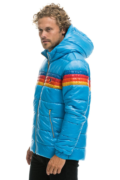 Classic 4 STRIPE LUXE TREKKER JACKET - GLOSSY OCEAN