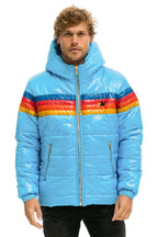 Classic 4 STRIPE LUXE TREKKER JACKET - GLOSSY SKY