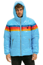 Classic 4 STRIPE LUXE TREKKER JACKET - GLOSSY SKY