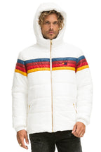 Classic 4 STRIPE LUXE TREKKER JACKET - GLOSSY WHITE
