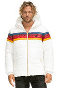Classic 4 STRIPE LUXE TREKKER JACKET - GLOSSY WHITE