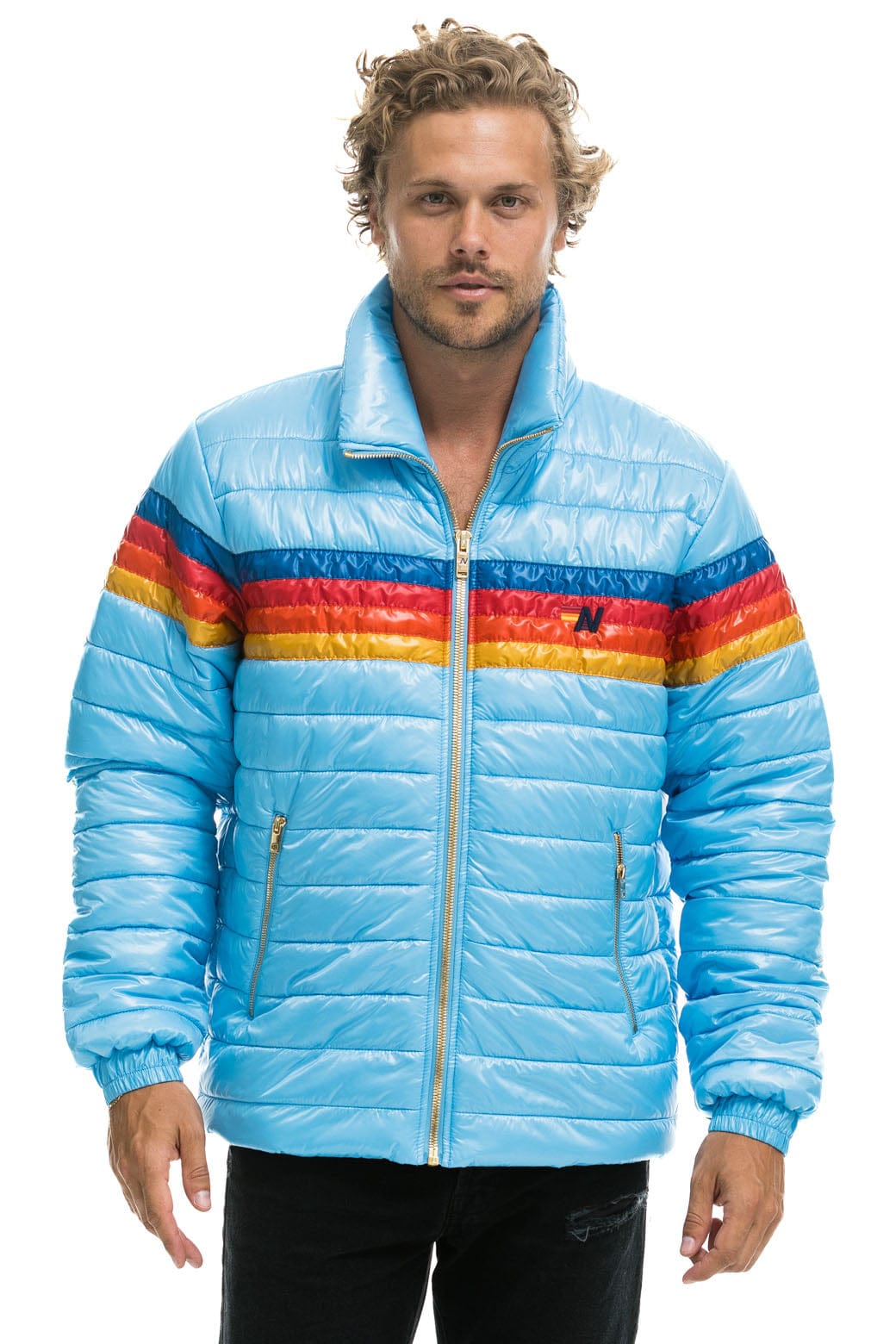 Classic 4 STRIPE TRAVELER JACKET - GLOSSY SKY