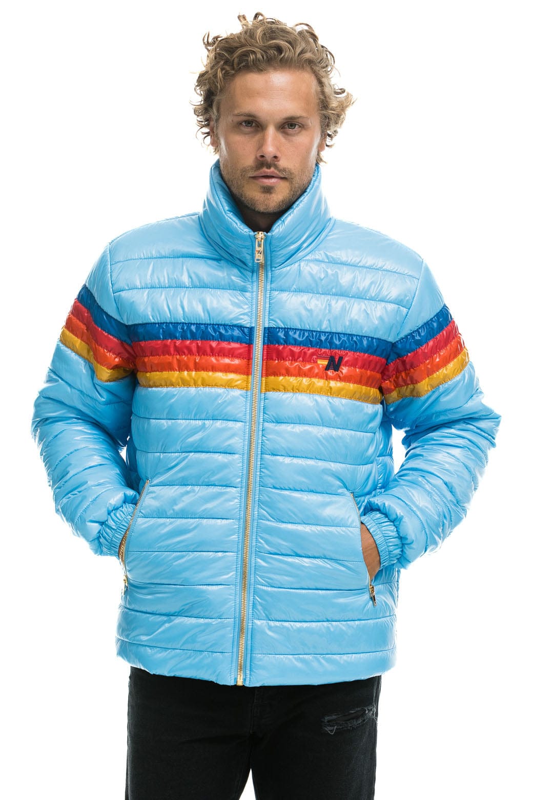 Classic 4 STRIPE TRAVELER JACKET - GLOSSY SKY