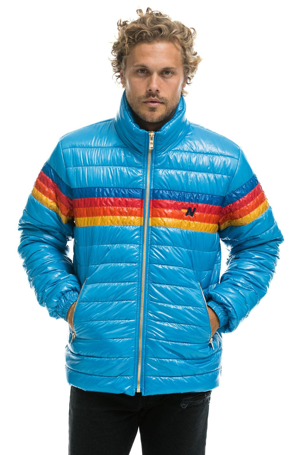 Classic 4 STRIPE TRAVELER JACKET - OCEAN GLOSSY