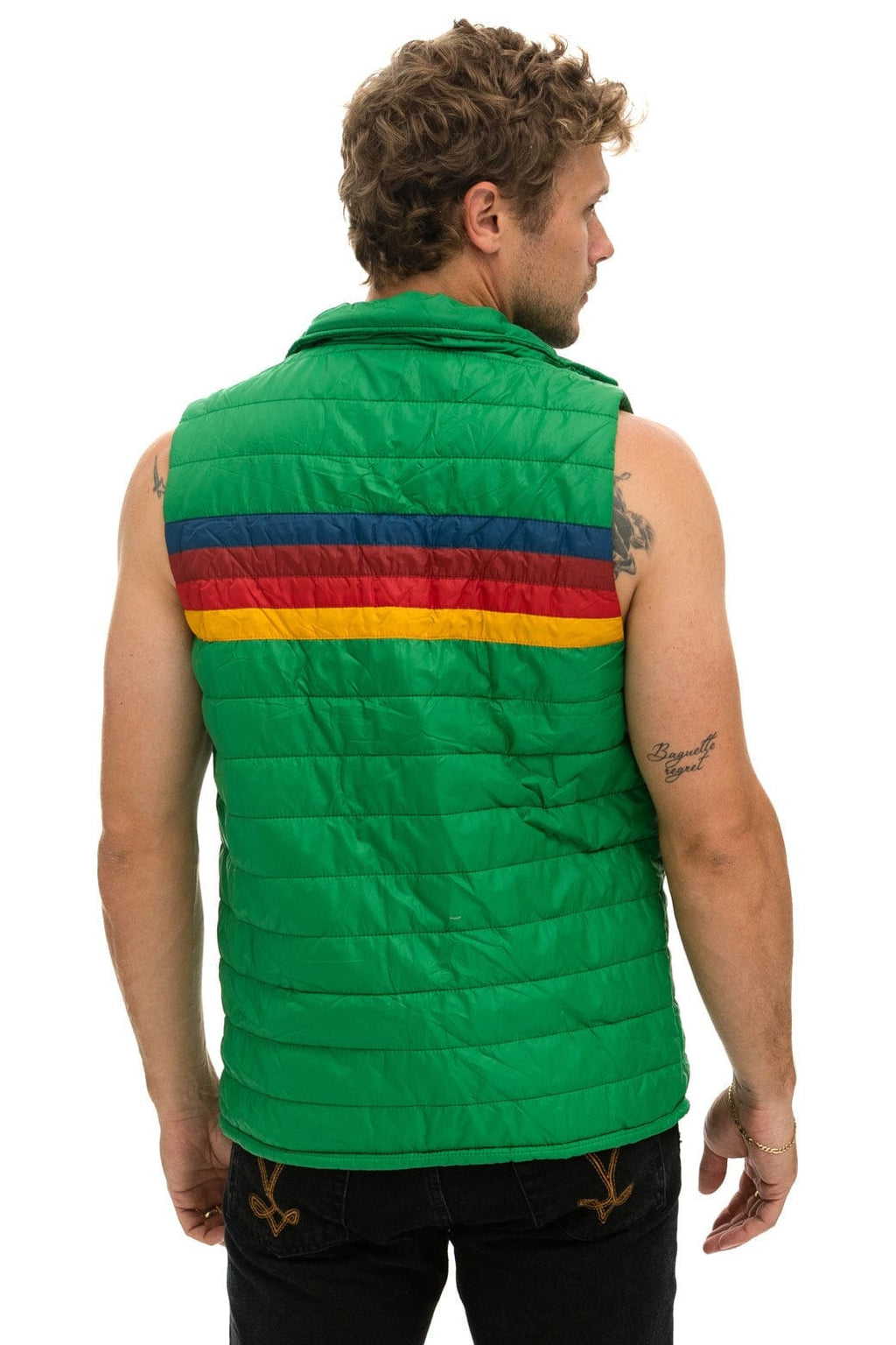 Classic MENS 4 STRIPE VEST - AMAZON