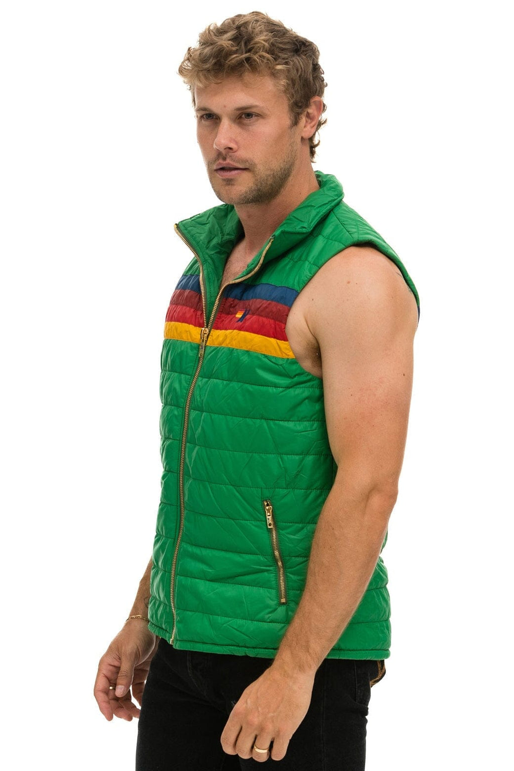 Classic MENS 4 STRIPE VEST - AMAZON