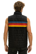 Classic MENS 4 STRIPE VEST - BLACK