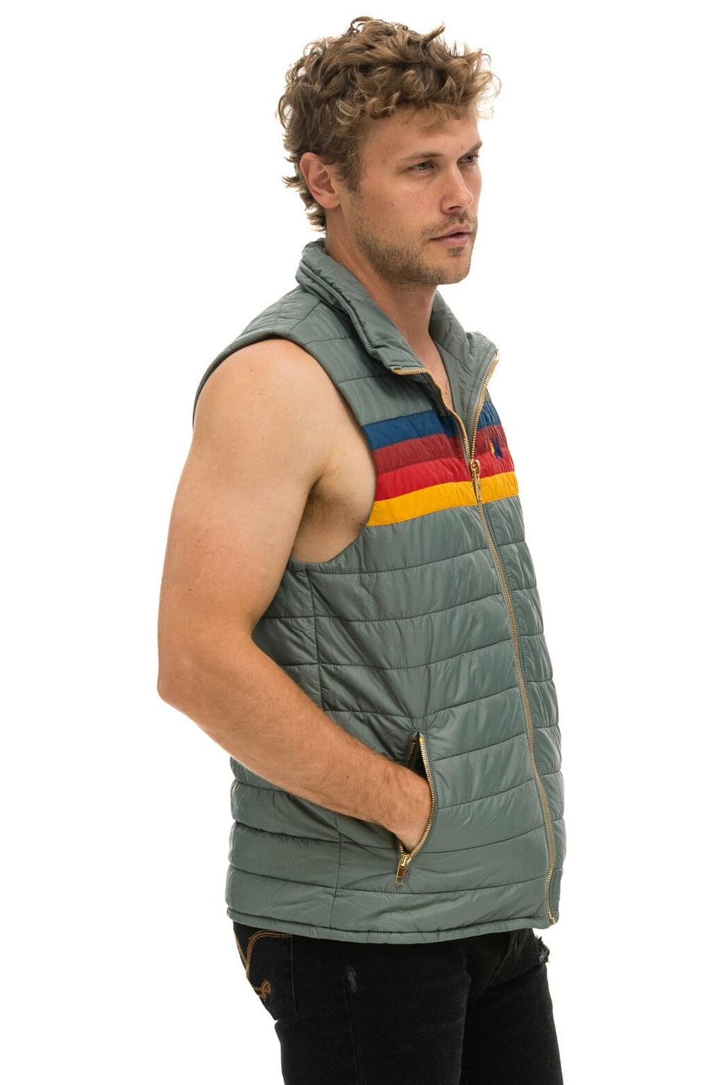Classic MENS 4 STRIPE VEST - SEDONA