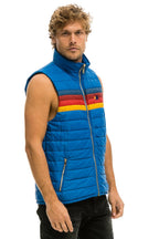 Classic MENS 4 STRIPE VEST - SNORKEL BLUE