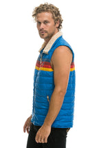 Classic MENS 4 STRIPE VEST SHERPA- SNORKEL BLUE