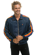 Classic MENS 4 STRIPE WINDBREAKER - NAVY