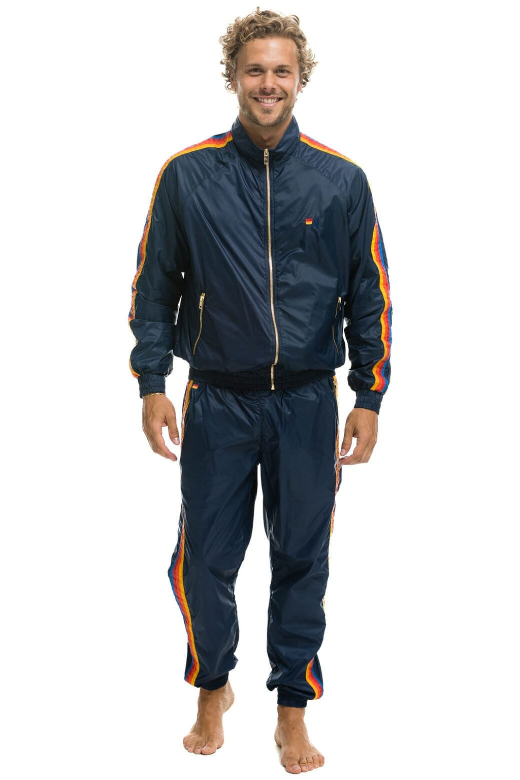 Classic MENS 4 STRIPE WINDBREAKER - NAVY