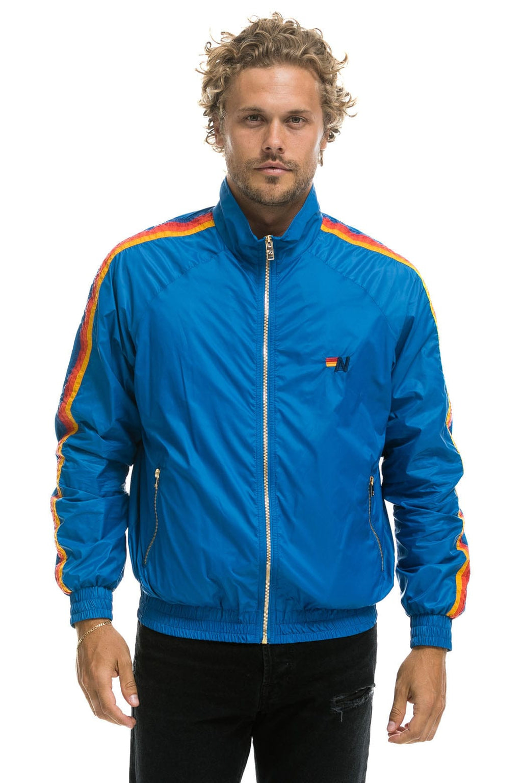 Classic MENS 4 STRIPE WINDBREAKER - SNORKEL BLUE