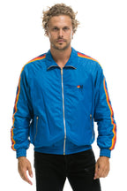 Classic MENS 4 STRIPE WINDBREAKER - SNORKEL BLUE