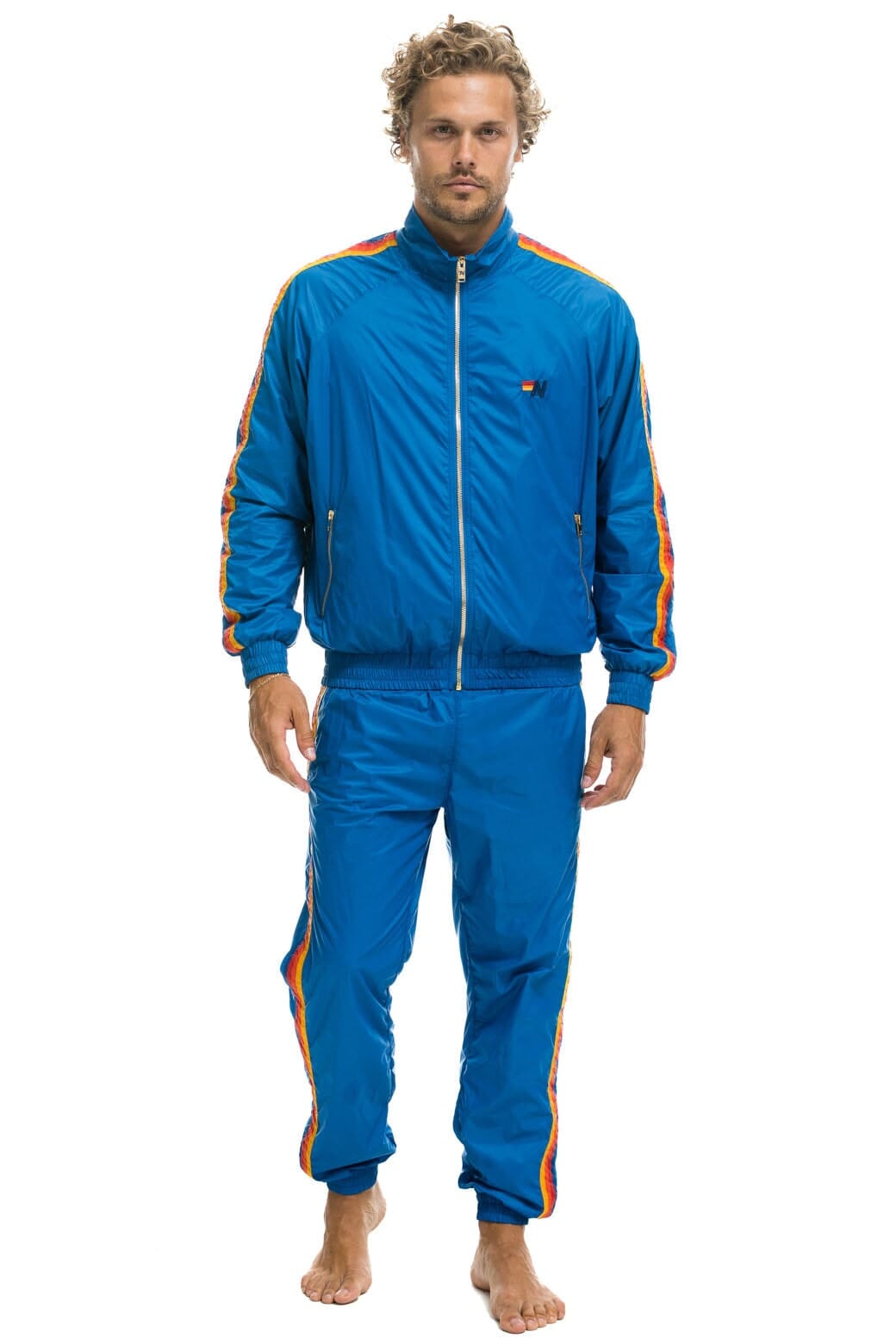 Classic MENS 4 STRIPE WINDBREAKER - SNORKEL BLUE