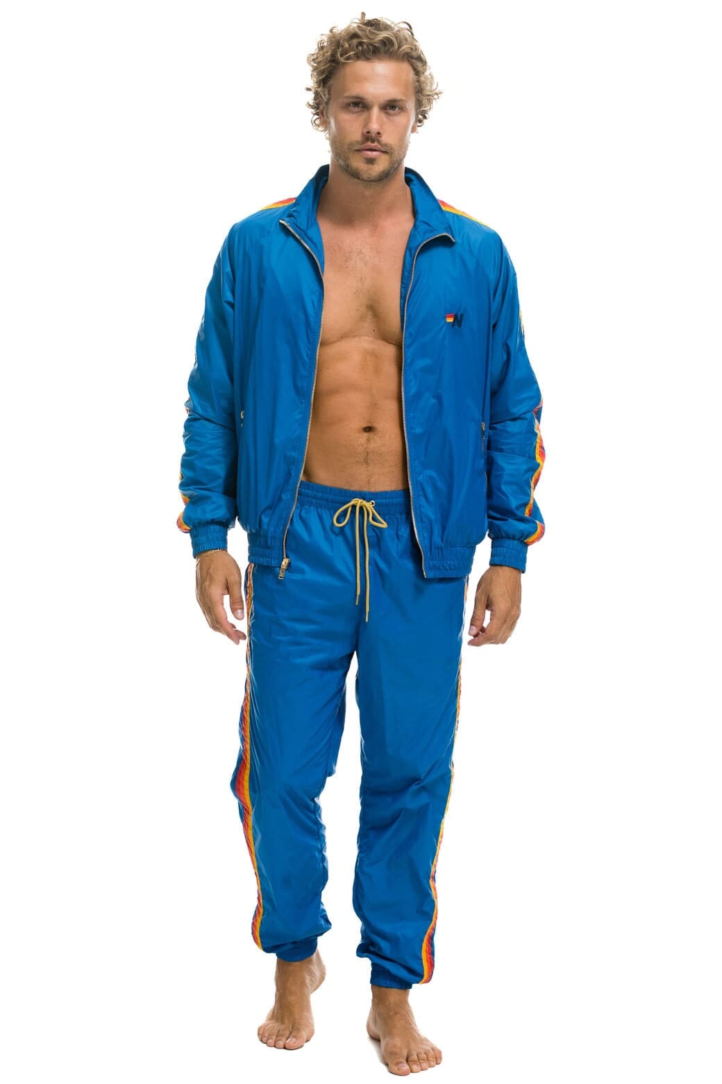 Classic MENS 4 STRIPE WINDBREAKER - SNORKEL BLUE