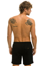 Classic MENS 5 STRIPE FLEX SHORTS 7 INCH - BLACK