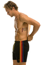 Classic MENS 5 STRIPE FLEX SHORTS - BLACK